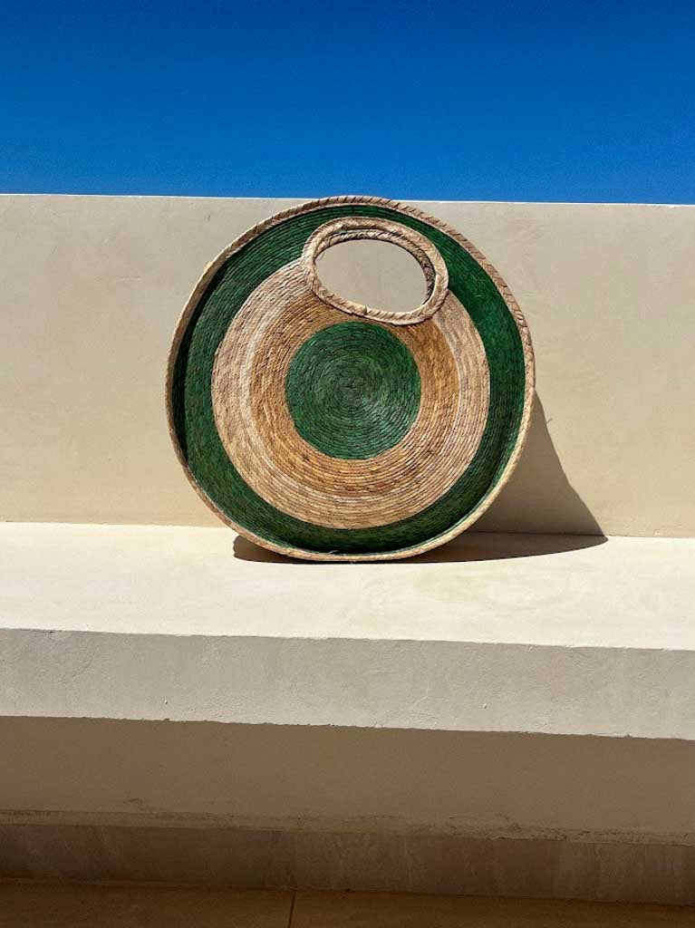 Cha Cha Club Round Pastel Pink and Green (Large)