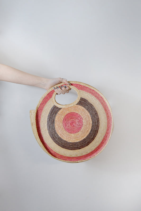 Cha Cha Club Round Pastel Pink and Green (Large)